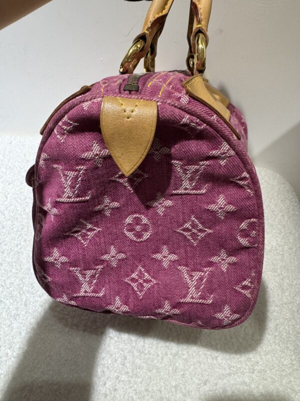 【LV】粉色牛仔曼哈頓手提包