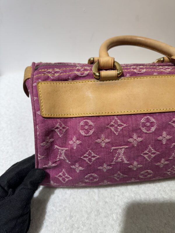 【LV】粉色牛仔曼哈頓手提包