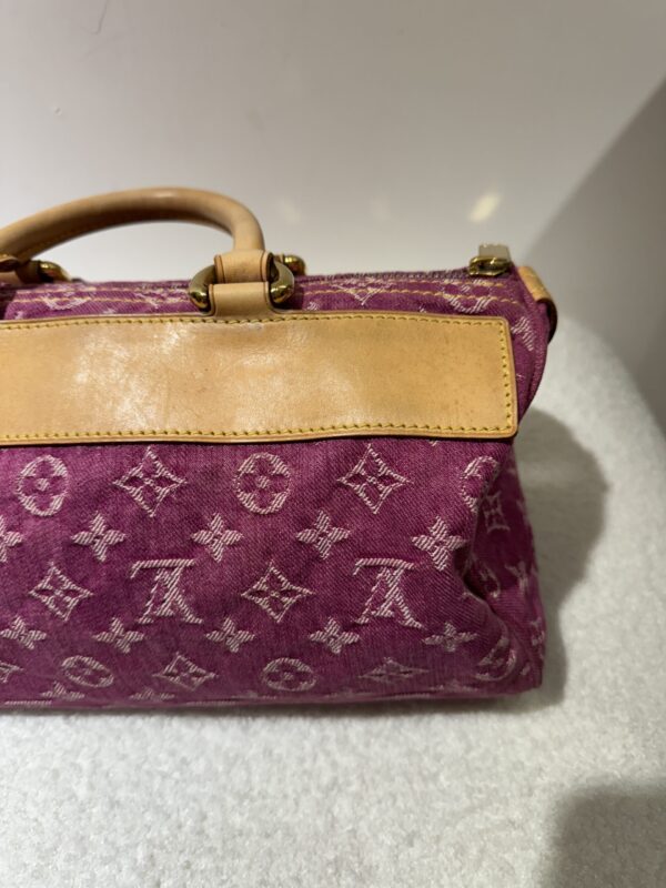 【LV】粉色牛仔曼哈頓手提包