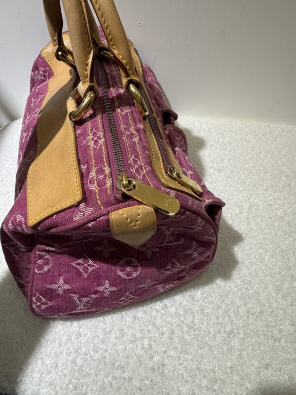 【LV】粉色牛仔曼哈頓手提包